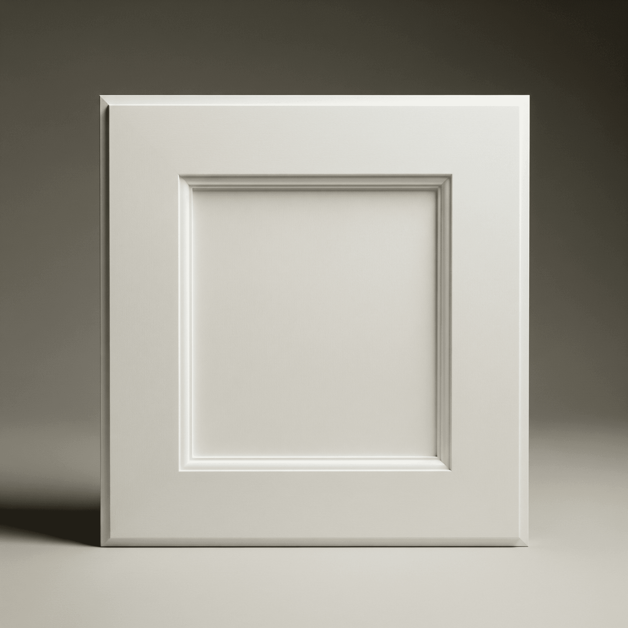 Shaker White cabinet door — crisp white painted shaker style with recessed flat panel