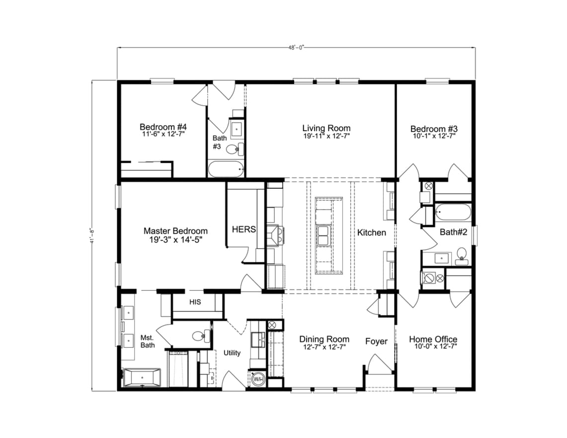 Lucky Ranch unit 2 floor plan / elevation