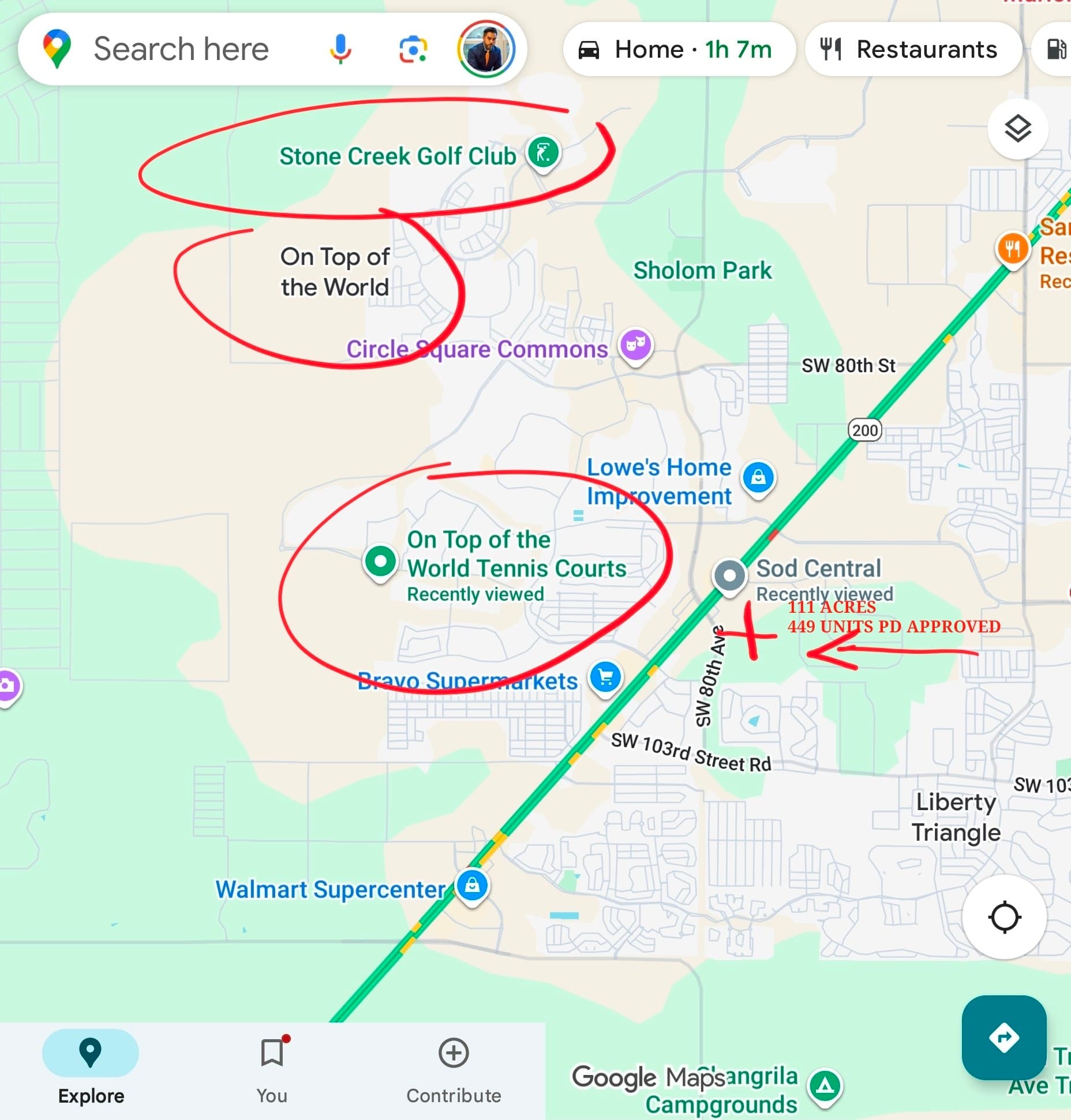 On-site photograph of the SW Hwy 200 parcel