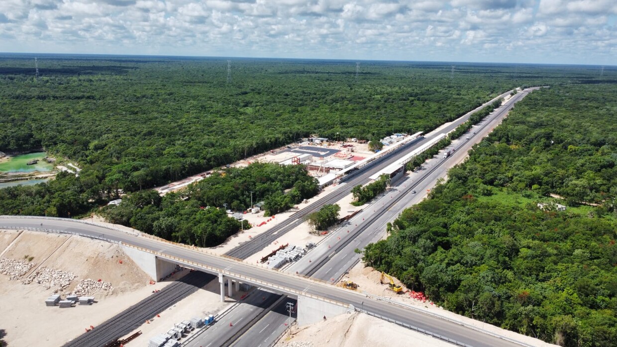 Mayan Train route proximity and construction progress